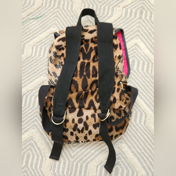 Juicy Couture leopard sequence back pack
